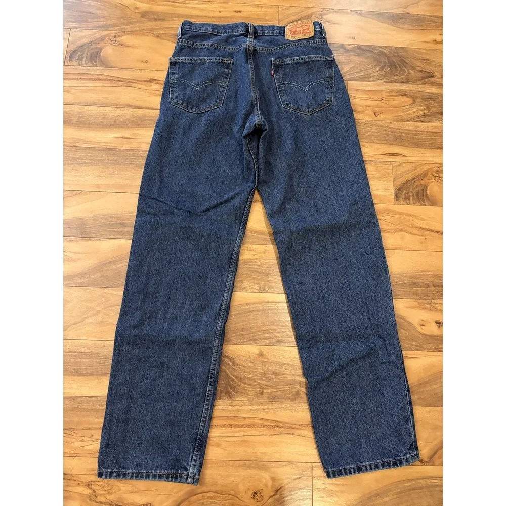 Levi's 550 Mens 32x34 (actual) 34x36 (tag) Relaxed Fit Straight‎ Leg Blue Denim